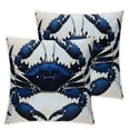 thumbnail image 1 of Nautical Animal Crab Throw Pillowcases Cover Crawl Crustacean Ocean Seafood Marine Nature Sea Outdoor Decoration Couch Pillow Covers with Zipper for Living Room Office set of 2, 1 of 7