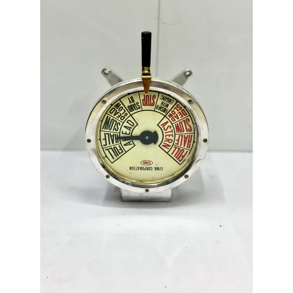 Nautical Antique Eiwa Corporation Electric Engine Wall Telegraph - Osaka Japan