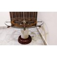 Nautical Authentic Wood Crafted Coffee Table with Thick Clear Glass Top
