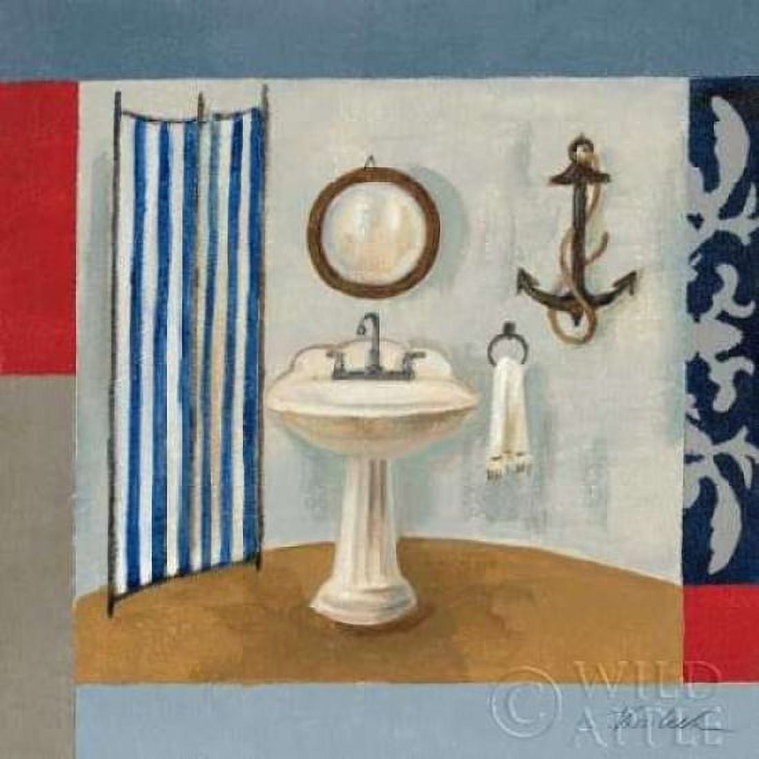 Nautical Bath I Canvas Art - Silvia Vassileva (24 x 24)