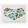 thumbnail image 1 of Nautical Bath Mat, Heart Created with Underwater Creatures Aquatic Animals Love Seahorse Shell Crab, Plush Bathroom Decor Mat with Non Slip Backing, 29.5" X 17.5", Multicolor, by Ambesonne, 1 of 2