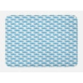 thumbnail image 1 of Nautical Bath Mat, Summer Themed Monochromatic Repeating Curling Ocean Waves Motif, Plush Bathroom Decor Mat with Non Slip Backing, 29.5" X 17.5", Azure Blue and White, by Ambesonne, 1 of 2