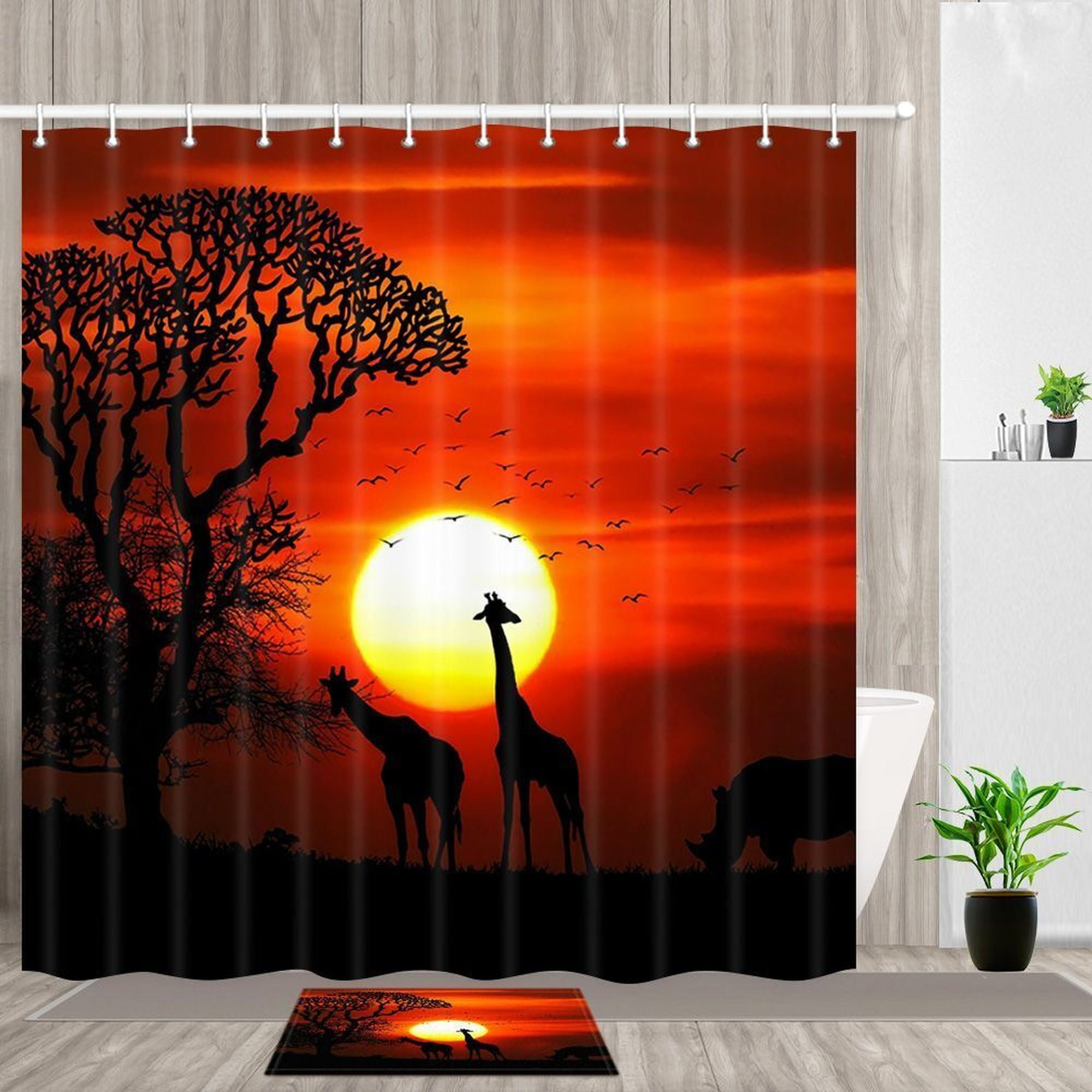 Nautical Bathroom Makeover Lighthouse, Anchor, Starfish Shower Curtain