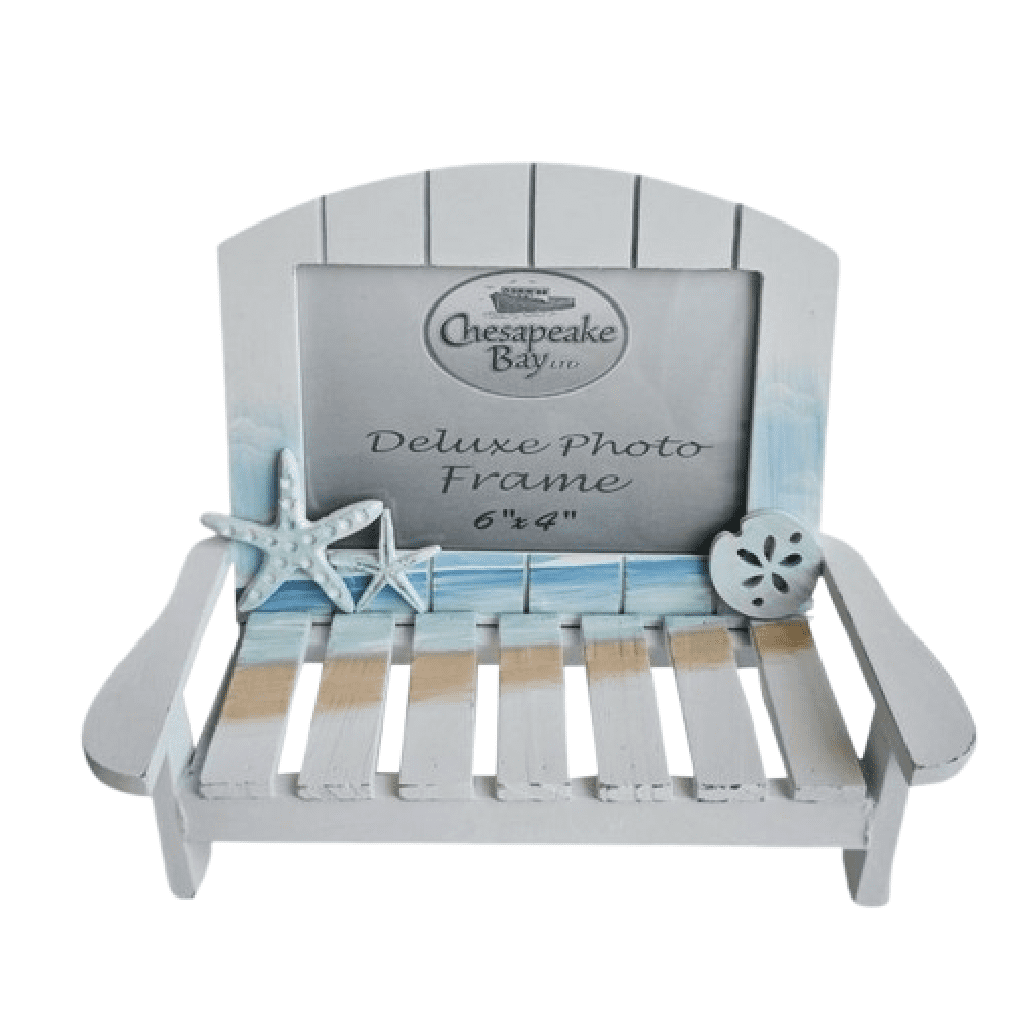 Nautical Beach Chair Photo Frame 9.25 Inch Coastal Picture Holder Ocean ...