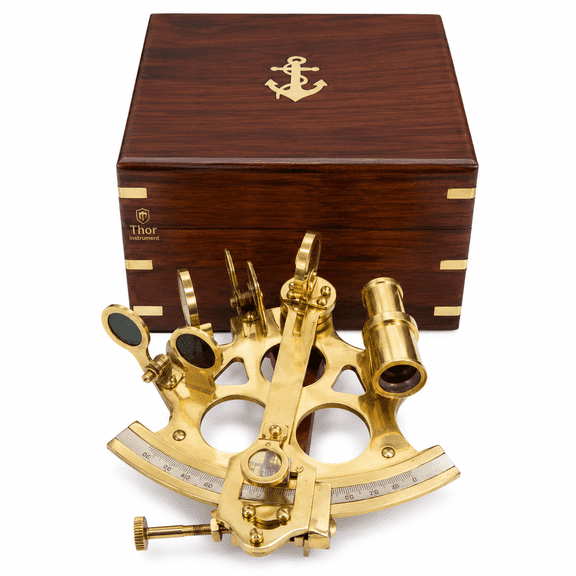 Nautical Beautiful Vintage Navigation Brass Sextant Gift 6"