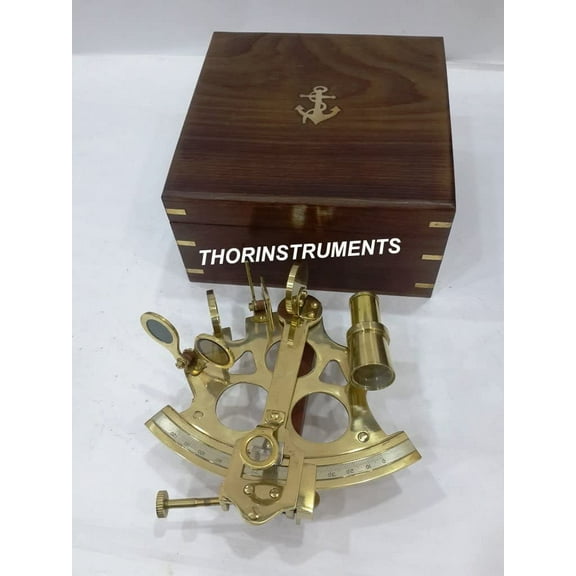 Nautical Beautiful Vintage Navigation Brass Sextant Gift 6"