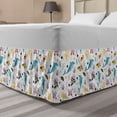 thumbnail image 1 of Nautical Bed Skirt, Childish Marine Themed Cartoon with Happy Underwater Life Aquatic Animals Corals, Elastic Bedskirt Dust Ruffle Wrap Around for Bedding Decor, 4 Sizes, Multicolor, by Ambesonne, 1 of 2