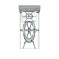 thumbnail image 1 of Nautical Bedding Set with Sheet & Covers, Illustration of a Wooden Ship Wheel over White Backdrop Sail Exploring Ocean Theme, Printed Bedroom Decor 2 Shams, 4 Sizes, Blue White, by Ambesonne, 1 of 3