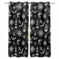 thumbnail image 1 of Nautical Black Blackout Curtains for Bedroom Living Room Darkening Curtains 63 Inches Long Retro Sailing Boat Map Anchor Rudder Window Curtain 2 Panels Set Window Treatment Grommet Drapes 42"x63", 1 of 9