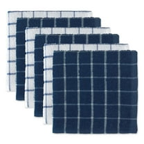 Nautical Blue Combo Windowpane Dishcloth (Set of 6)