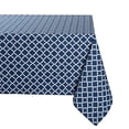 thumbnail image 1 of DII 60x104" Modern Cotton Lattice Tablecloth in Nautical Blue, 1 of 3