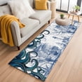 thumbnail image 1 of Nautical Blue Octopus 2'x6' Runner Rugs for Hallway Kitchen Bedside Non Slip Washable, Coastal Ocean Summer Boat Entryway Rug Runners with Rubber Backing, Long Carpet Runner for Laundry Room, 1 of 8