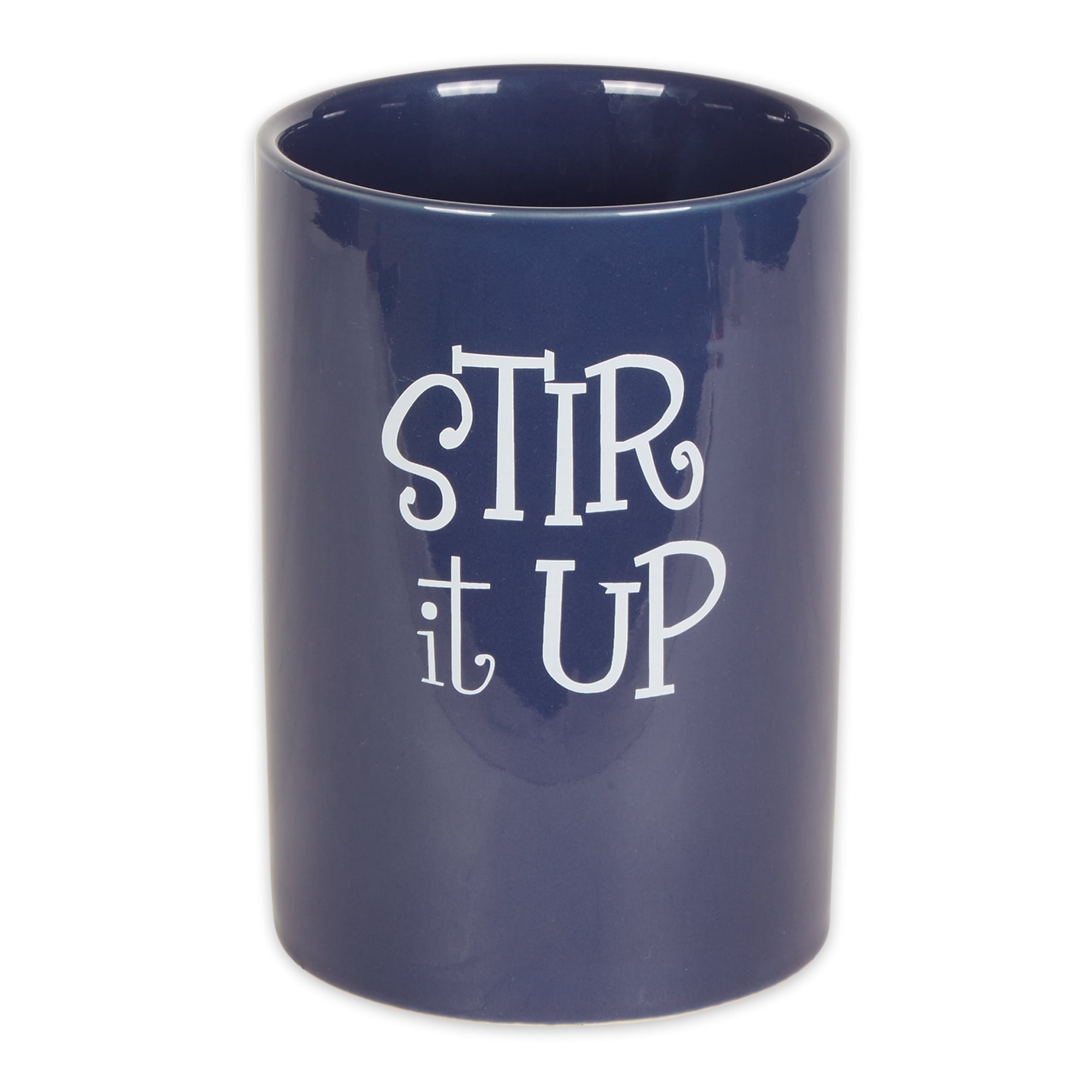 Nautical Blue Stir It Up Ceramic Utensil Holder 5.25 x 7.5