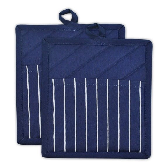 Nautical Blue Stripe Chef Potholder (Set of 2)