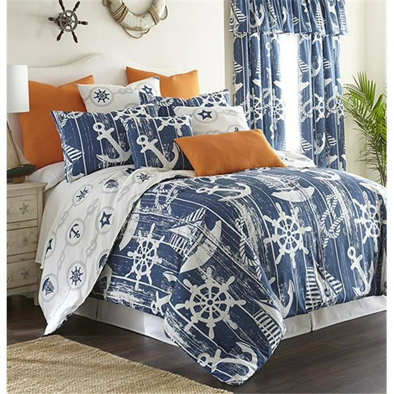 Nautical Board Reversible Comforter Set Twin Size