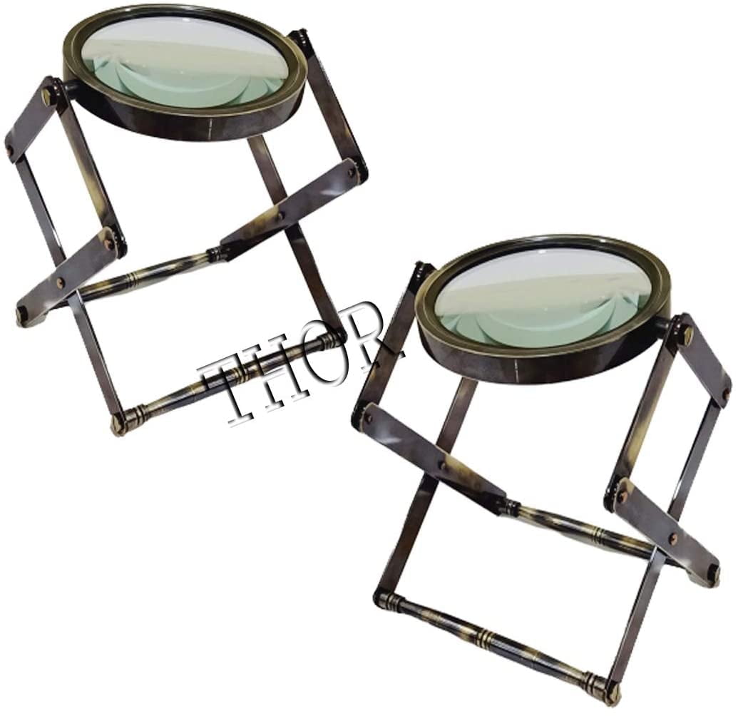 Nautical Brass Magnifier Two Ton Finish Magnifying Glass Best Gift 3 Inch