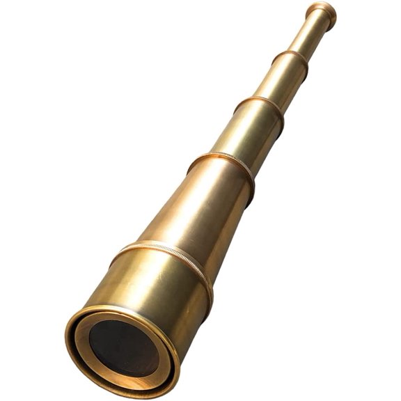 Nautical Brass Spyglass Telescope 18" Handmade Collectibles Victorian Ideal for Using on Boats, Hiking Trips, Bird Watching, Sports Events, Outdoor Travel, Sightseeing, Role Playing, Traveling
