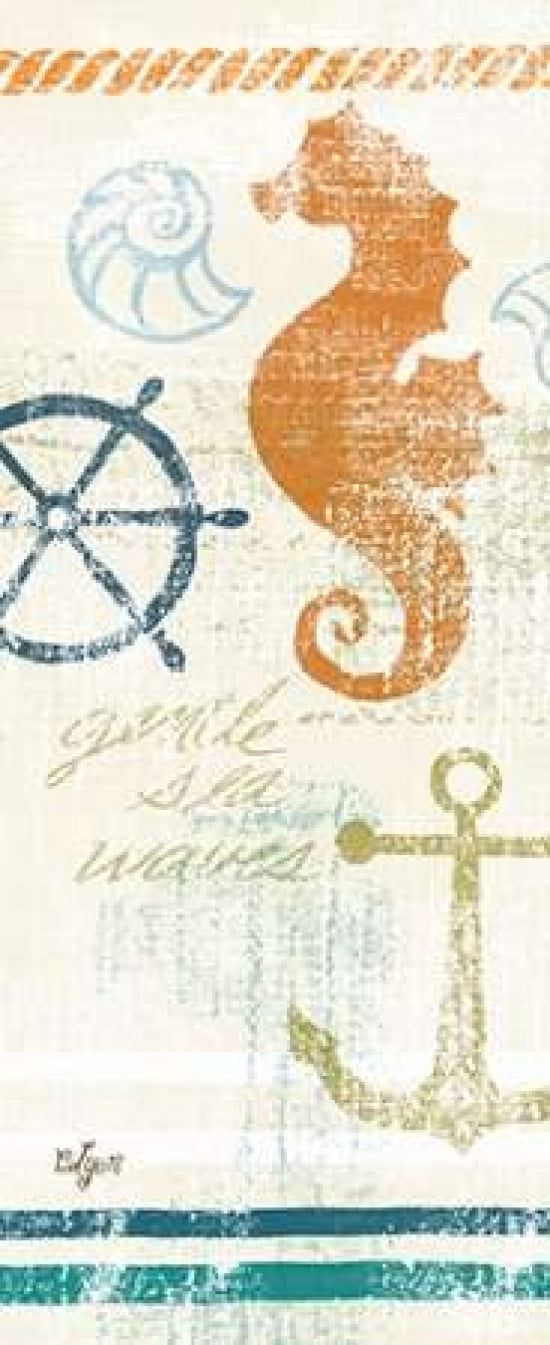 Nautical Brights Panels II Canvas Art - Rebecca Lyon (24 x 48)