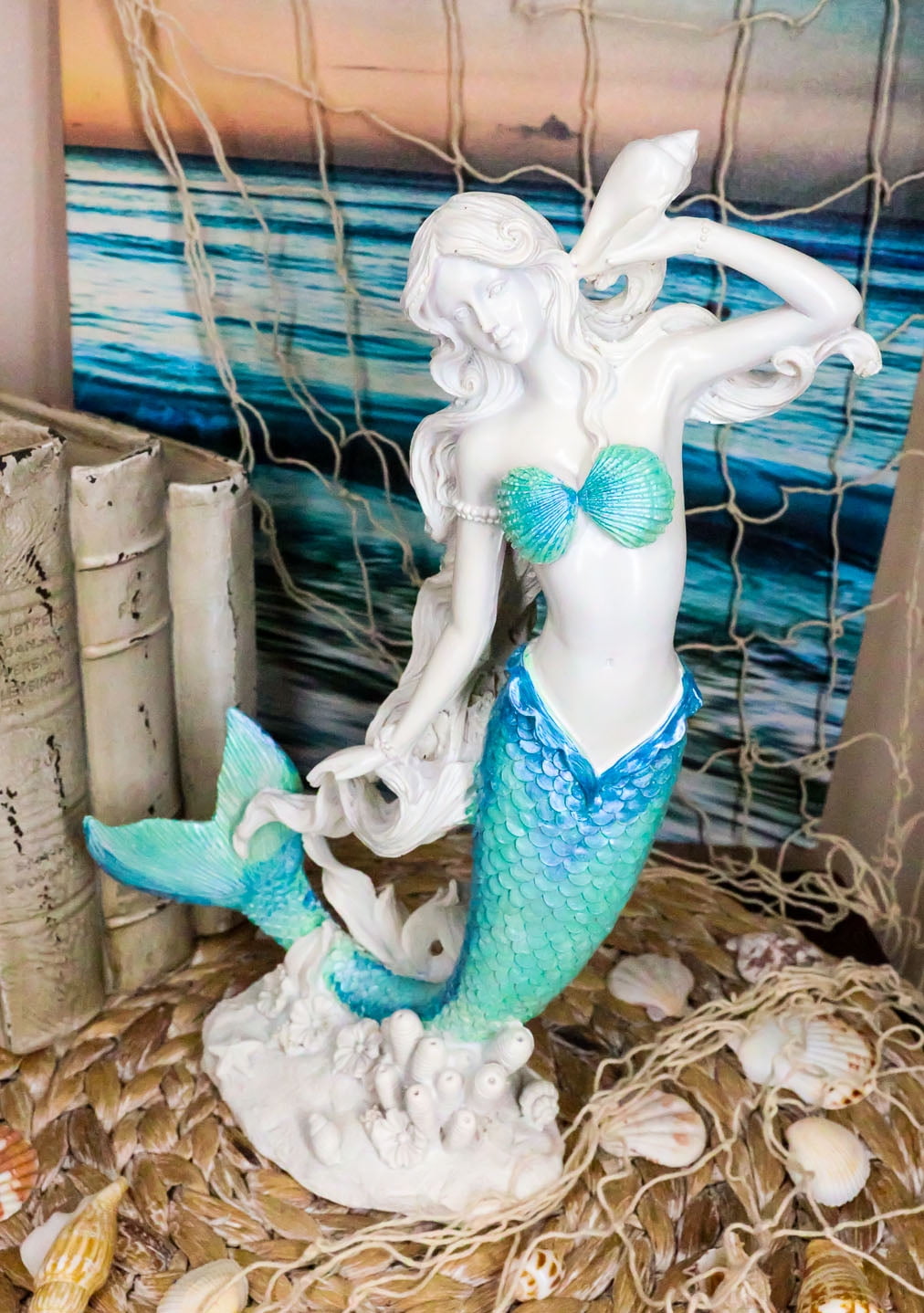 Ebros Gift 11.75" Mermaid Garden Statue