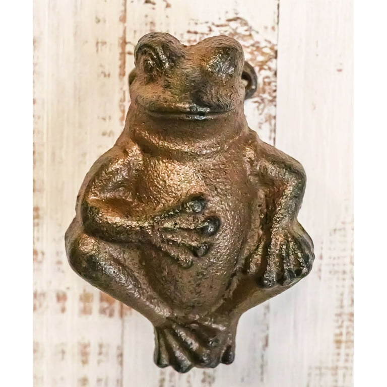 小物 THE GREAT FROG CRAZY PIG vise westride Nautical Cast Iron Farmhouse Rustic Fat Belly Frog Toad Door