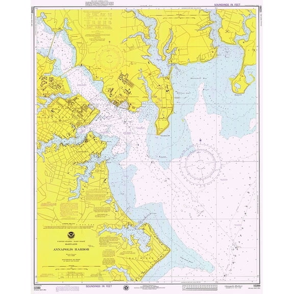 Nautical Chart - Annapolis Harbor ca. 1975 Poster Print by NOAA Historical Map and Chart Collection NOAA Historical Map and Chart Collection (18 x 24)