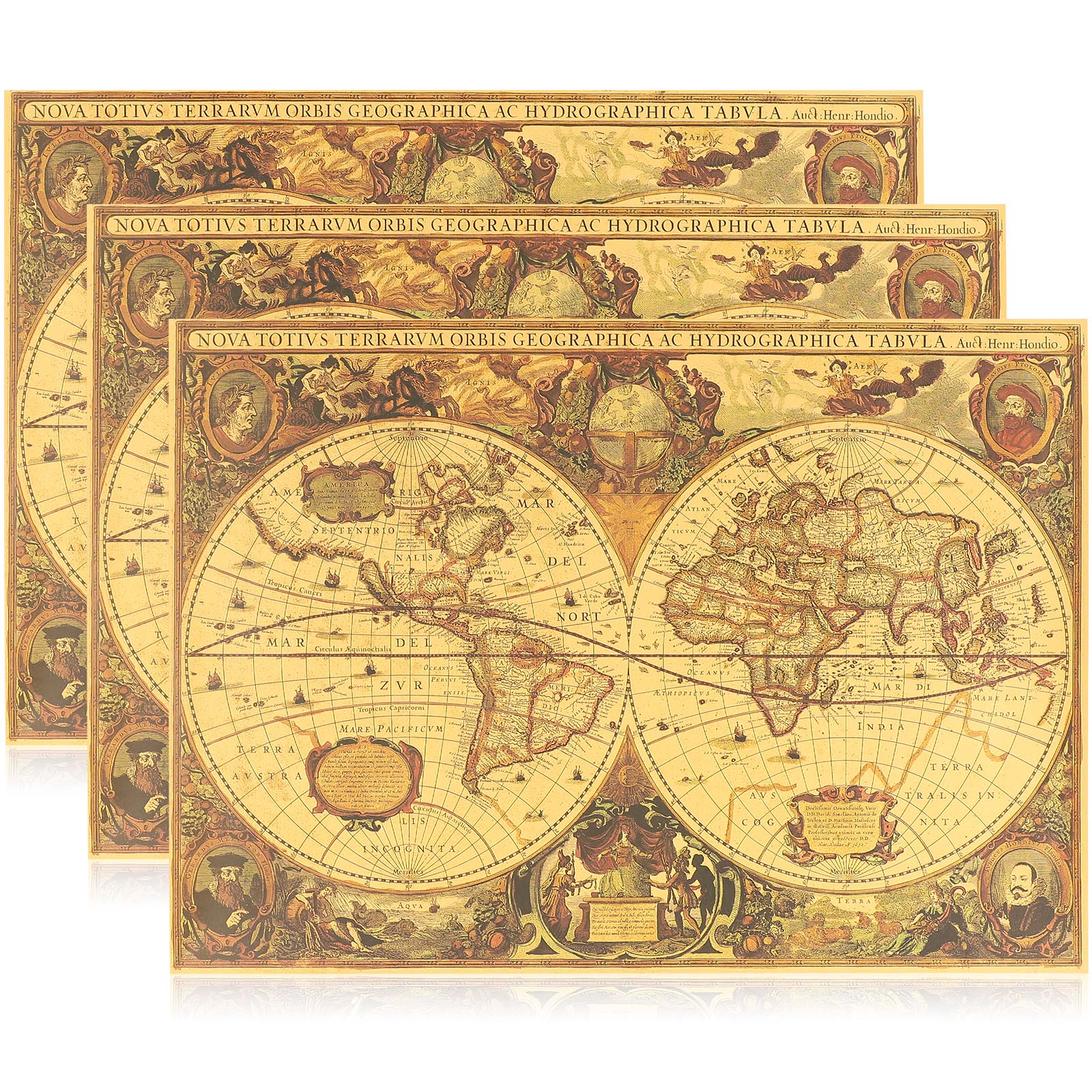 Nautical Chart Poster Travel Maps for Wall House Decorations Home