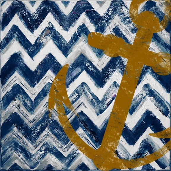 Nautical Chevron I Poster Print by Patricia Pinto