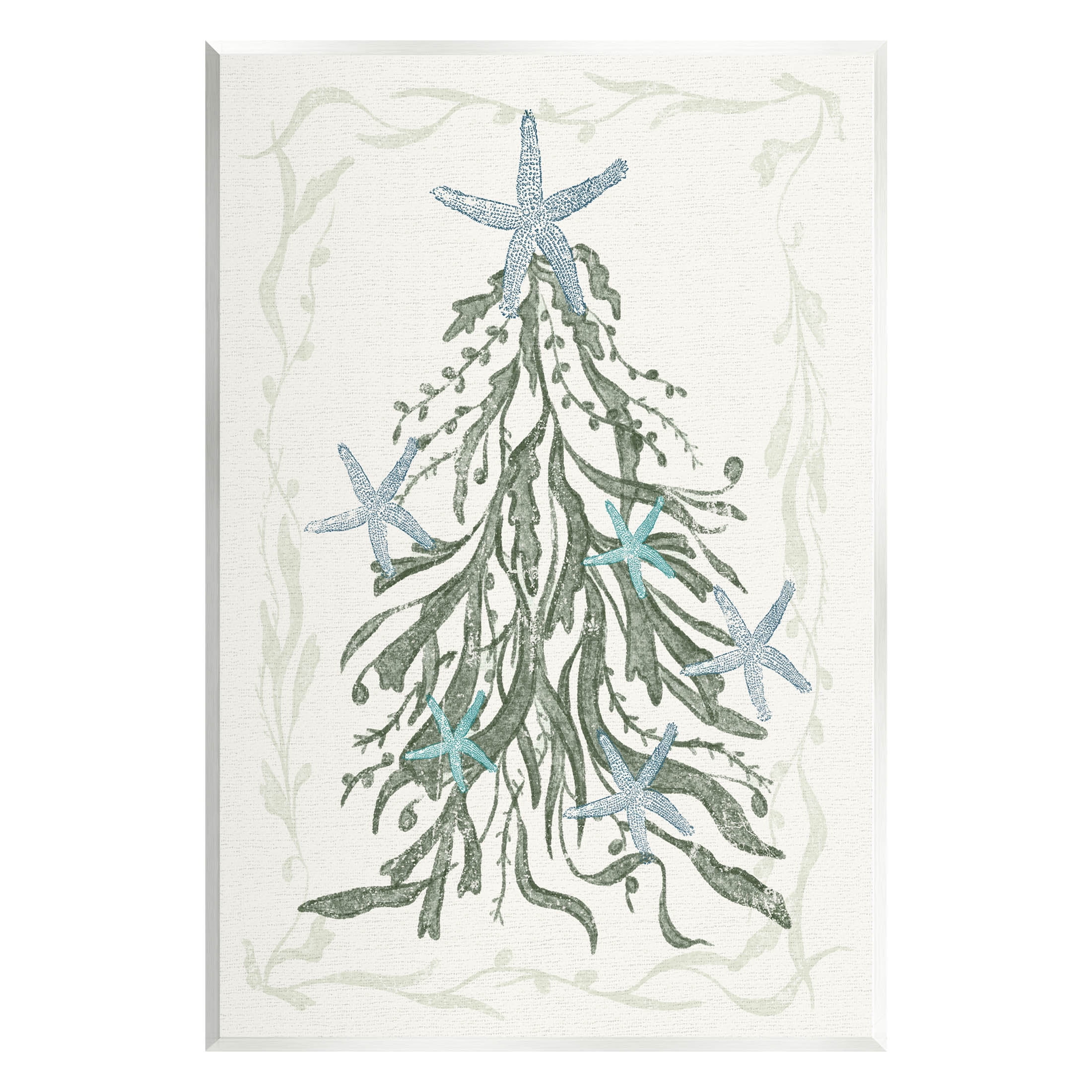 Nautical Christmas Tree Sea Life Holiday Graphic Art Unframed Art Print Wall Art