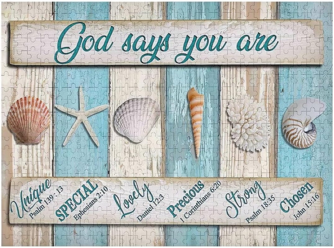 Nautical Coastal 1000 Pieces Puzzle For Adults Cutie Seashell Starfish