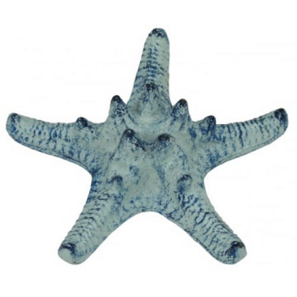 Nautical Coastal Armour Starfish Antiqued Blue Cast Iron Table Decor