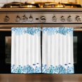 thumbnail image 1 of Nautical Coastal Kitchen Towels Set of 1, Summer Underwater Ocean Starfish Gray Stripes Absorbent Dish Towels for Kitchen, Microfiber Hand Towel, Quick Drying Tea Towel for Cleaning Dishcloths, 1 of 7