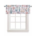 thumbnail image 1 of Nautical Coastal Linen Curtain Valance for Bedroom/Bathroom/Kitchen/Office/Living/Dining Room Window,Starfish Shell Conch Jellyfish Seaweed Pocket Topper Drapes Decorative Cafe Drapery Panel 42"x18", 1 of 6