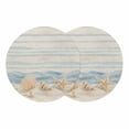 thumbnail image 1 of Nautical Coastal Round 13 Inch Placemats Set of 2, Ocean Beach Starfish Shells Conch Waves Beige HeatResistant Non Slip Place Mats for Dining Table, Wipeable Kitchen Table Mats for Housewarming, 1 of 9