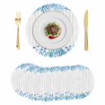 thumbnail image 1 of Nautical Coastal Round 13 Inch Placemats Set of 6, Summer Underwater Ocean Starfish Gray Stripes HeatResistant Non Slip Place Mats for Dining Table, Wipeable Kitchen Table Mats for Housewarming, 1 of 9