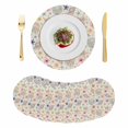 thumbnail image 1 of Nautical Coastal Round 15 Inch Placemats Set of 8, Summer Ocean Shell Starfish Floral HeatResistant Non Slip Place Mats for Dining Table, Wipeable Braided Kitchen Table Mats for Housewarming, 1 of 9