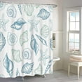 thumbnail image 1 of Nautical Coastal Shower Curtain, Conch Seashell Starfish Bathroom Curtain, Underwater Marine Ocean Theme Shower Curtain Set with 12 Hooks for Bathroom, 72" Wx72 L, 1 of 6