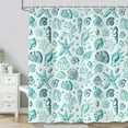 thumbnail image 1 of Nautical Coastal Shower Curtain,Starfish Seashell Coral Beach Themed Bath Curtain,Green Shower Curtain,Ocean Shower Curtains for Bathroom with 12 Hooks 70X70in, 1 of 6