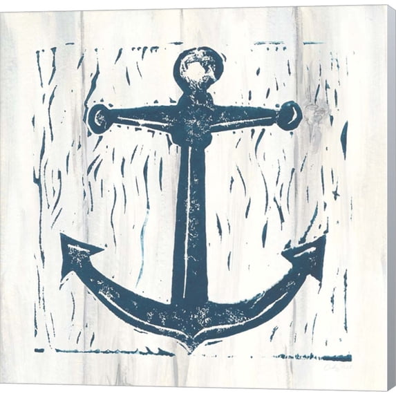 Nautical Collage III On White Wood by Courtney Prahl, Canvas Wall Art, 24W x 24H