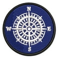 thumbnail image 1 of Nautical Compass Applique Multi-Color Embroidered Iron-On Patch - 3 Inch Medium, 1 of 5
