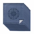 thumbnail image 1 of Nautical Compass Cloth Napkins, Navy Blue Striped Coastal Compass Washable and Reusable Dinner Napkins Set of 8, Table Napkin for Kitchen Party Birthday Wedding Hotel Housewarming 20"x20", 1 of 8