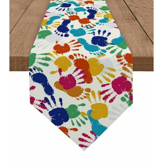 Nautical Compass Cotton and Linen Triangle Table Runners Dresser Scarves Table Decoration for Wedding Party/Graduation Ceremony/Banquet Retro Sailing Map Tropical Palm Tree Navy