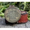 thumbnail image 1 of Nautical Compass, Gift for Husband,Anniversary,Wedding Gift for Him, Long Distance Boyfriend Gift, Fiance Gift I Miss You Long Distance Relationship Gift for Army Boyfriend Gift, 1 of 5