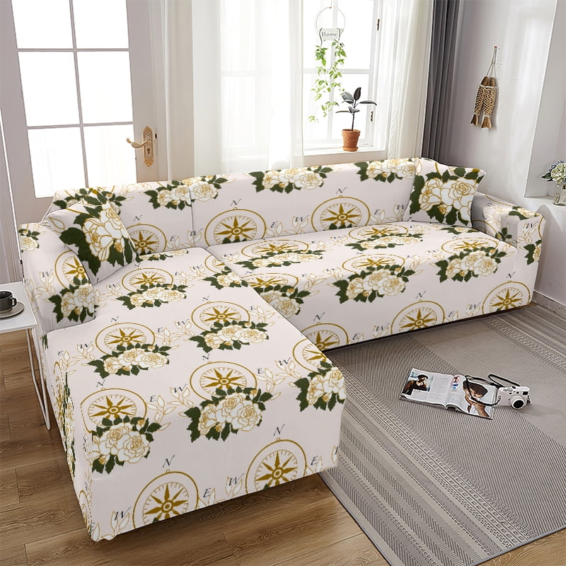 Nautical Compass Sofa Covers for Living Room Strawberry Flower Cover De