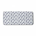 thumbnail image 1 of Nautical Computer Mouse Pad, Repetitive Pattern with Starfish and Curls Monochromatic Coastal Graphic, Rectangle Non-Slip Rubber Mousepad X-Large, 35" x 15", Dark Lavender White, by Ambesonne, 1 of 2