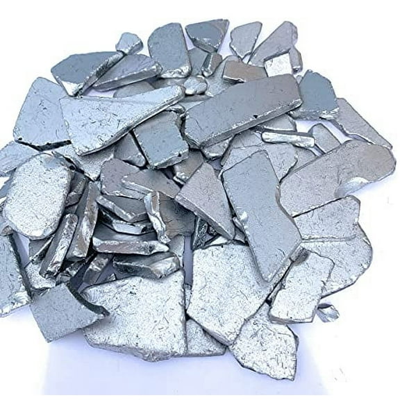 Nautical Crush Trading Sea Glass Craft - Beach Glass Craft - Metallic Silver - 11 Oz Sea Glass Dcor - Sea Glass Vase Filler - Sea Glass Crafting - Bag of Sea Glass - Craft Glass - Vase Fillers Glass