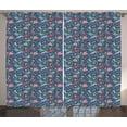 thumbnail image 1 of Nautical Curtains 2 Panels Set, Underwater Wildlife Theme Marine Cartoon Pattern with Various Funny Sea Animals, Window Drapes for Living Room Bedroom, 108W X 108L Inches, Multicolor, by Ambesonne, 1 of 3