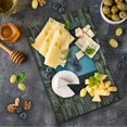 thumbnail image 1 of Nautical Cutting Board, Image of a Sailing Boat from Stone Window Narrow Perspective Idyllic Mediterranean, Decorative Tempered Glass Cutting and Serving Board, Small Size, Grey Blue, by Ambesonne, 1 of 5