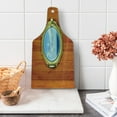 thumbnail image 1 of Nautical Cutting Board, Porthole Wooden Background Window Ship Old Sailing Vessel Print, Decorative Tempered Glass Cutting and Serving Board, Wine Bottle Shape, Dark Orange Pale Blue, by Ambesonne, 1 of 1