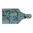 thumbnail image 1 of Nautical Cutting Board, Various Patches of Denim in Sea with Sailor Knot Rope on Foreground Image Art Print, Decorative Tempered Glass Cutting and Serving Board, Wine Bottle Shape, Blue, by Ambesonne, 1 of 1