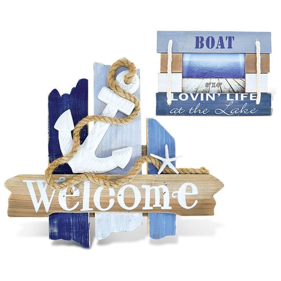 Nautical Decor Welcome Sign and Picture Frame